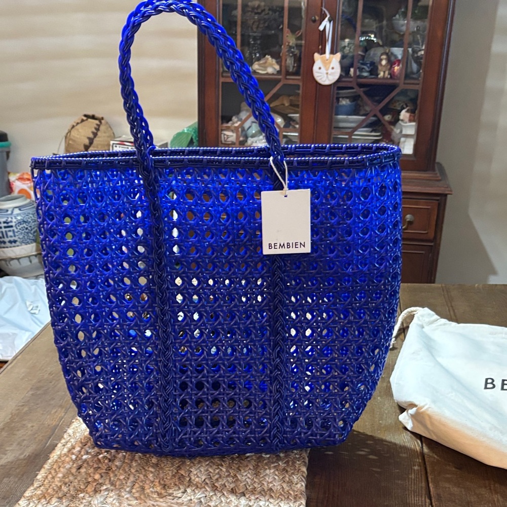 Bembien “Jolene” Large Woven Tote (Royal Blue)